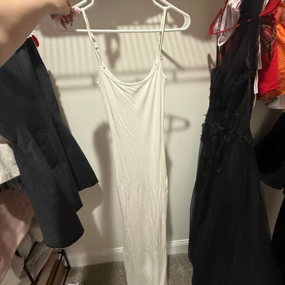 Skims Women's White and Cream Dress